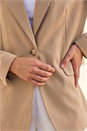 Camel  Single Breasted Smart Blazer, Image 4 of 4