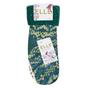 Turqouise Fair Isle Moccasin Grip Slipper Socks, Image 3 of 3