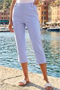 Violet Stripe Side Seam Cropped Trousers, Image 3 of 4