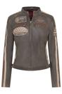Sand Leather Biker Racing Badges Jacket, Image 1 of 5