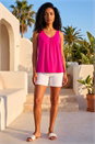 Pink Stretch Jersey Vest Top, Image 2 of 4
