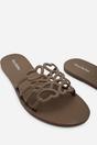 Chocolate Emiliana Matte Cut Out Jelly Flat Sandals, Image 5 of 6
