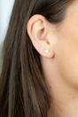 Peach Minimalist Stone Stud Earrings, Image 2 of 2