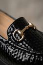 Black Chloe Womens Patent Horsebit Platform Loafers, Image 7 of 8