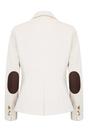 Cream Infinity Leather Cream Women's Cream Wool Blend Tweed Blazer, Image 5 of 6
