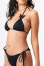 Black Black Butterfly Detail Triangle Bikini Top, Image 3 of 4