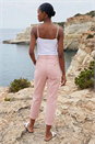Light Pink Petite Cotton Blend Stretch Chino Trousers, Image 3 of 4