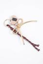 Brown Knitted Heart Clip On Bag Charm, Image 3 of 3