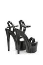 Black XY LONDON Black 'Matilda' Statement Strappy Sky High Stiletto Platform Heels, Image 3 of 4