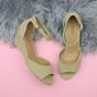 Natural AJVANI Natural Mid Wedge Heel Ankle Strap Sandals, Image 4 of 6