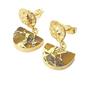 Gold Hammered Citrine November Birthstone Statement Earrings, Image 1 of 1
