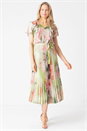 Green Julianna Frill Bodice Chiffon Dress, Image 4 of 4