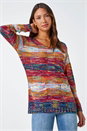 Multi Mixed Yarn Pocket Detail Jumper , Image 1 of 5