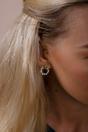 Gold Pearl & Diamante Bow Wreath Stud Earrings - Gift Boxed, Image 2 of 6