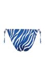 Multi Zebra Print Hardware Detail Tie Side Bikini Bottom with Adjustable Fit, Image 3 of 4