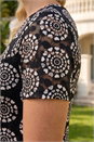 Black Heart Circle Lace Stretch Dress, Image 4 of 4