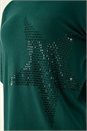 Emerald Sparkly Star Longline Jumper, Image 5 of 5
