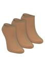 Beige 3 Pack Ladies Invisible Pop Socks 15 Denier Lightweight No Show Socks, Image 1 of 3