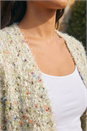 Natural  Fluffy Sparkle Cardigan, Image 4 of 4