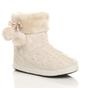 Beige AJVANI Beige Knitted Glitter Ankle Boot Slippers, Image 1 of 5