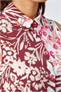 Pink Sleeveless Floral Print Blouse, Image 5 of 5