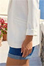 Ivory  Petite Revere Collar Stretch Blazer, Image 4 of 4