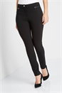 Black Ponte Stretch Zip Detail Trousers, Image 1 of 5