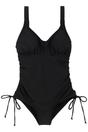 Black Alinae Plain One Piece Swimsuit, Image 1 of 4