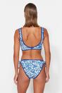 Multi Shawl Pattern Tie Side Regular Bikini Bottom with Embroidered Look, Image 4 of 4