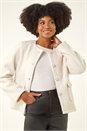 Ivory Cosy Boucle Fleece Jacket, Image 1 of 5
