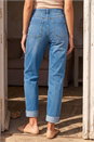 Denim Petite Turn Up Pocket Jeans, Image 3 of 4