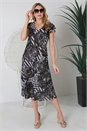 Black Julianna Printed Reversible Dress, Image 2 of 5