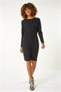 Black Embellished Knitted Dress, Image 2 of 5