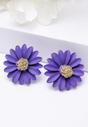 Purple AVANT-GARDE PARIS Purple Fuchsia Floral Studs, Image 2 of 5