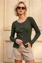 Forest Faux Pearl Ribbed Knit Jumper, Image 1 of 4
