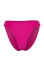 Fuchsia WOVCOR Fuchsia Textured Regular Waist Bikini Bottom with Minimal High Leg Fit, Image 2 of 4