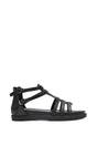 Black XY LONDON Black 'Haden' Flatform Gladiator Sandals With Chunky Sole, Image 1 of 6