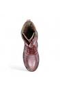 Red Womens Leather Gothic High Boots -INCASO, Image 7 of 7