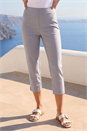 Grey Petite Ponte Stripe Cropped Trouser, Image 2 of 4