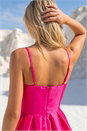 PINK Dusk Twill Cami Pleated Midi Dress, Image 4 of 4