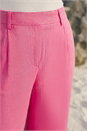 Pink Linen Linen Blend Leg Trousers, Image 5 of 5