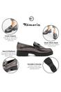 Silver Tamaris Silver Tamaris  Pewter Leather Platform Loafers, Image 2 of 8