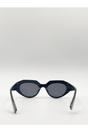 Black Angular Cat-Eye Sunglasses, Image 5 of 7