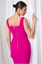 Magenta Corset Detail Stretch Bodycon Dress, Image 3 of 6