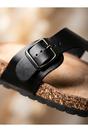 Black iKrush Black Jules Cork Base Buckle Sandal, Image 3 of 5