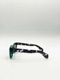 Green Square Sunglasses in Green Black, Image 3 of 5