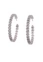 Silver Diva Twinkling Small Hoops, Image 1 of 5