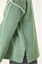 Sage Contrast Stitch Knit Jumper, Image 5 of 5
