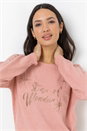 Pink Star Motif Embellished Christmas Jumper, Image 4 of 4