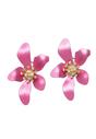 Purple AVANT-GARDE PARIS Purple Floral Stud Earrings, Image 1 of 5